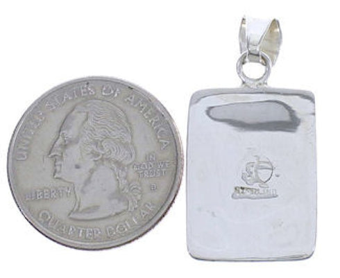 Southwestern Sturdy Sterling Silver Multicolor Pendant Jewelry PX29382